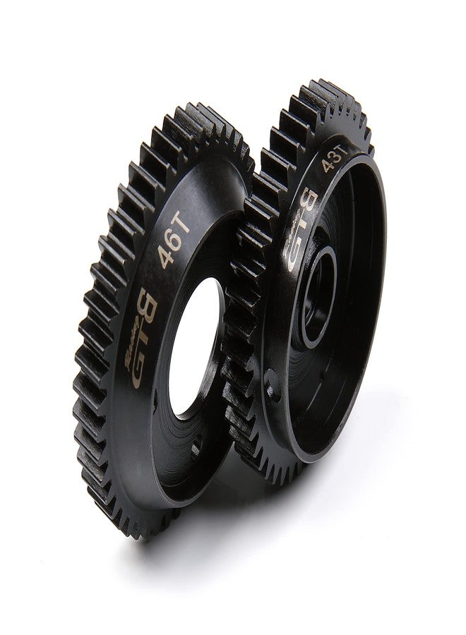 GTBracing Hardened Steel Gear Set for Kyosho Inferno GT2 2-Speed (46T / 43T) Shoe Type GP - Image 1